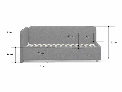 Кровать Сонум Capri Экокожа Коричневый перламутр (с подъемным механизмом) 80х200