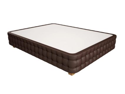 Кровать Mr.Mattress Twin Box экокожа Brown 140х190