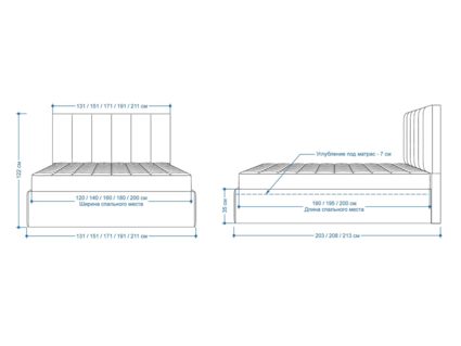 Кровать Lonax Милана велюр Dolly-2 (с подъемным механизмом) 180х190