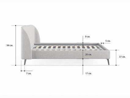 Кровать Сонум Rosa Микровелюр Терракотовый 80х190