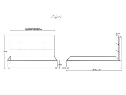 Кровать Димакс Норма Агат 200х190