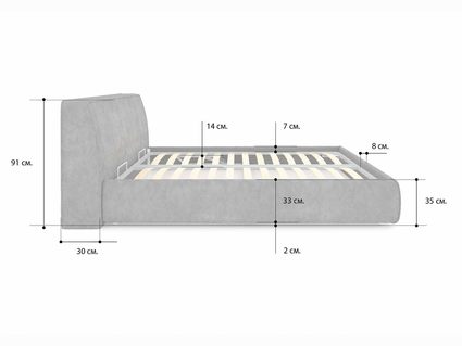 Кровать Сонум Altea Рогожка Мокко 200х200