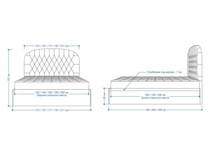 Кровать Lonax Венеция велюр Dolly-1 (с подъемным механизмом) 120х200