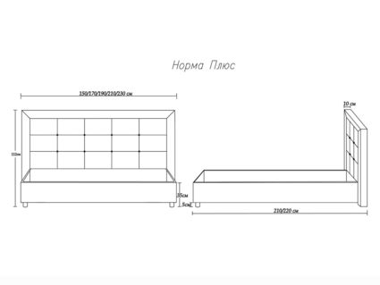 Кровать Димакс Норма + Кварц с подъемным механизмом 180х190