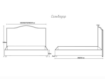 Кровать Димакс Сальвадор Сапфир 120х190