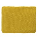 Плед Tkano Essential жемчужной вязки горчичный